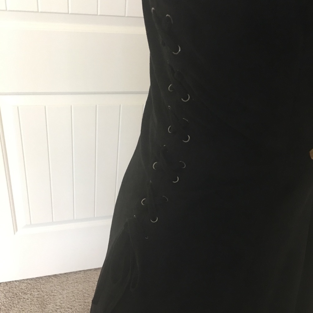 Miss Me Suede Dress Modern Fit W/ Side Ties View 5